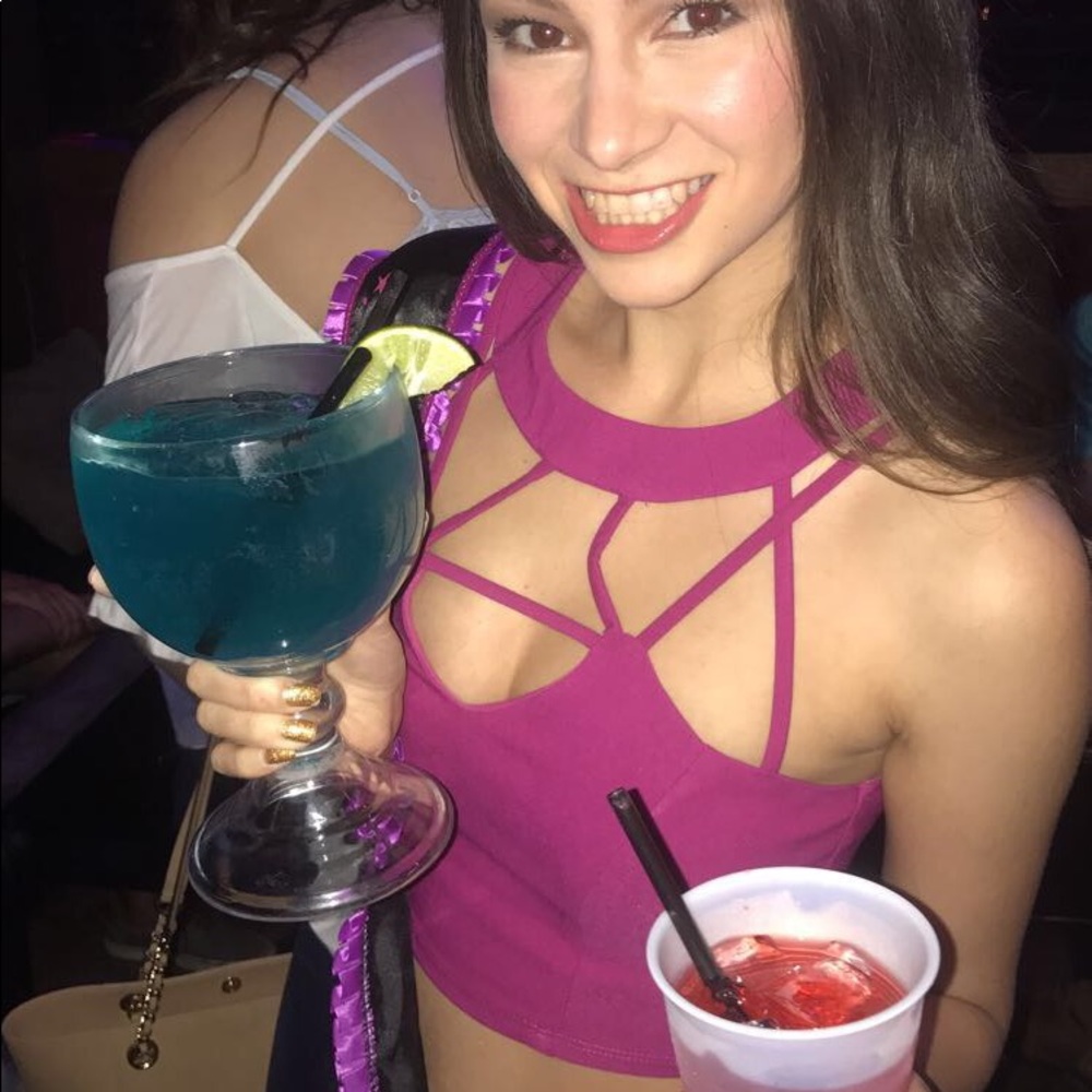 Fuchsia crop top